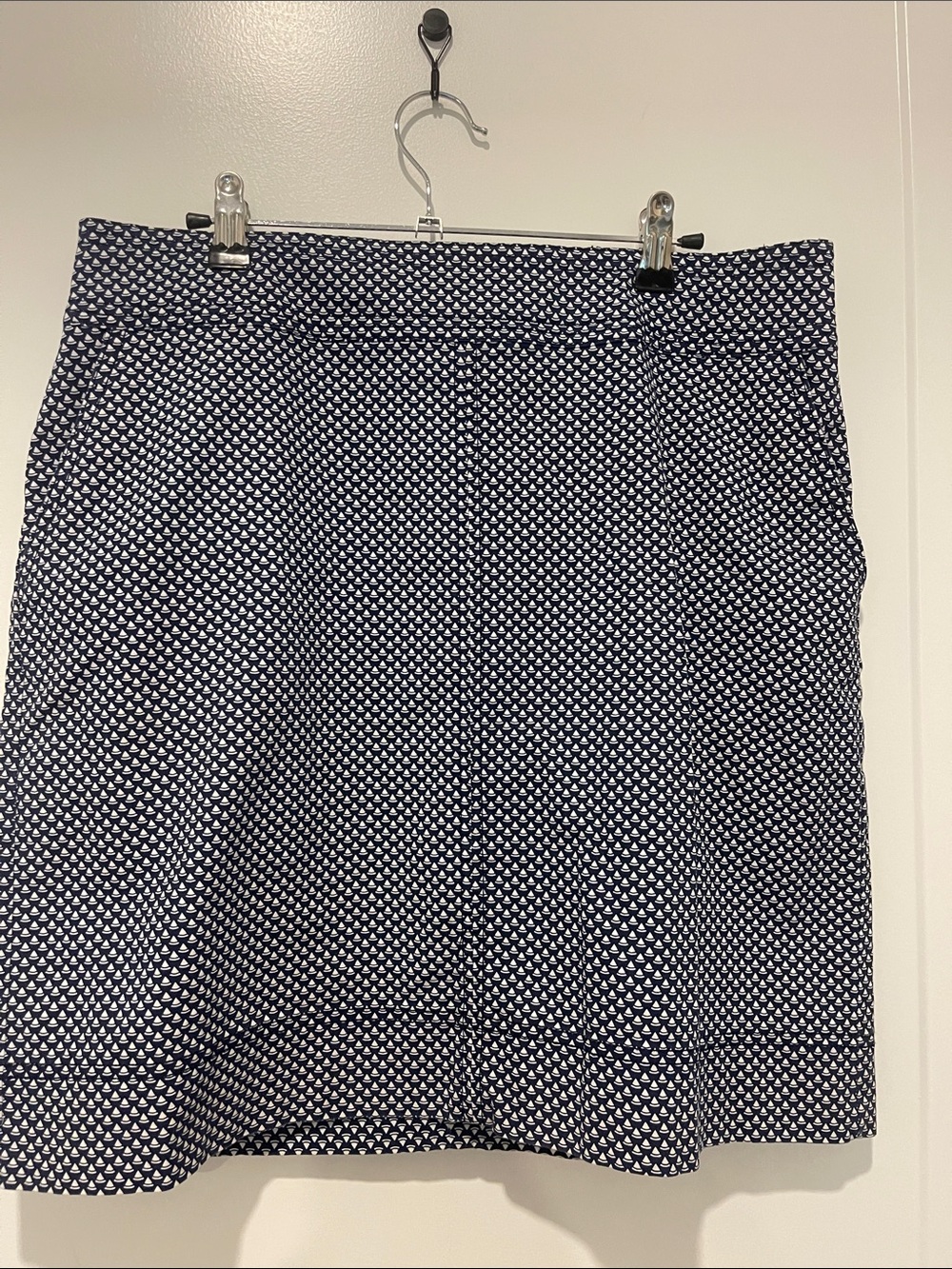 Talbots tiny sailboat print skirt size 12 pockets
